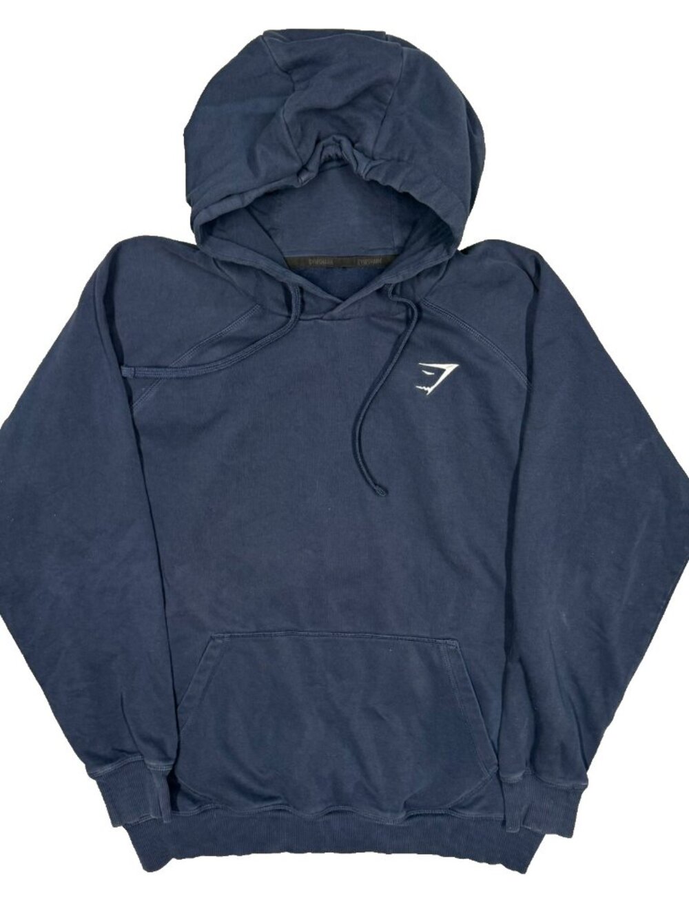 Gymshark Hoodie Pullover Blue Cotton Logo Large